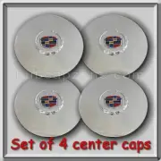 Set 4 Chrome Cadillac Deville Wheel Center Caps 1995-1999 Replica Hubcaps