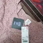 Anna Sui x Uniqlo Peasant Blouse Top XL Pink Mauve Floral Cottagecore Boho New
