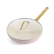 Greenpan Padova Wok with Lid Blush 28cm