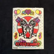 Vtg 80’s ILLUMINATIONS Scratch & Sniff Stickers - PEPPERMINT Zebra -