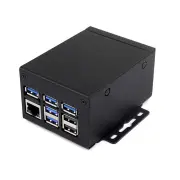 Industrial Metal Case for Raspberry Pi 5/5B Large Space Protective Enclosure Compatible with Expansion Board Enhanced Co