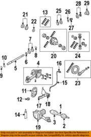 CHRYSLER OEM 07-12 Liberty Front Axle Carrier-Intermed Shaft Snap Ring 5069009AA