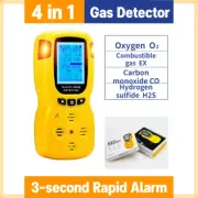 4 in 1 Multi-Gas Detector Visual Safety Alarm Sensor Portable HD5 5000mAh New