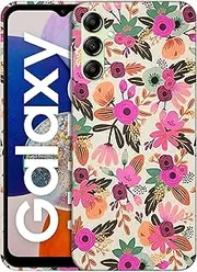 GlamCase for Samsung Galaxy A14 5G / 4G, Samsung A14 5G / 4G Case - Flower Pattern Printed Slim & Sleek Cute Plastic Protective Designer Back Phone Case/Cover for Galaxy A14 5G / 4G