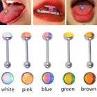 Steel Sexy Opal Body Jewelry Tongue Ring Tongue Piercings Piercing Jewelry