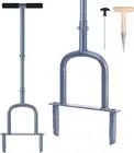 Lawn Aerator，37 Inches Manual Plug Coring for Compacted Soils，Grass Aerators