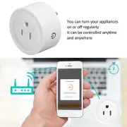 Smart Socket PC Insulated Shell Remote Control Timing Mini WiFi Plug US Plug