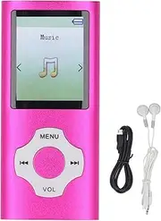 HiFi MP3 / MP4 Player with 1.8 Color Screen, Support 128GB Expandable Memory, Aluminum Alloy Body, 10 Hour Playback - Supports MP3/WMA/FLAC/APE, Portable for Gym, Travel, (Pink
