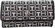 [Tommy Hilfiger] Women's Clutch Wallet Black and White, Black, One Size, Classic