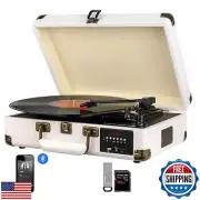DIGITNOW Record Player, Turntable Suitcase with Multi-Function Bluetooth/FM R
