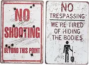 CANIGHT 2pcs Warning Sign Iron Drawing Iron Garden Warning Signs Yard Sign Public Sign Outdoor Private Property Signs Caution Board Private Place Caution Signs No Trespassing Sign