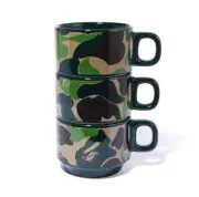 A BATHNIG APE Men's Goods ABC CAMO STACKING MUGS Green From Japan New 1I30193047