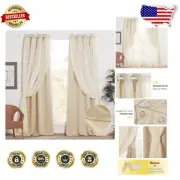 Versatile 52” x 84” Farmhouse Blackout Curtains - Light Filtering & Stylish