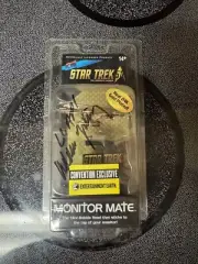 Star Trek Enterprise 24K Gold Plate BobbleHead Monitor Mate Signed By Adam Nimoy