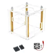 Acrylic Enclosure Clear Shell Case Kit W/ Cooling Fan For Orange Pi Zero 3 Parts