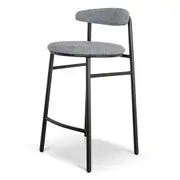 Set of 2 - Oneal 65cm Bar Stool - Lava Grey