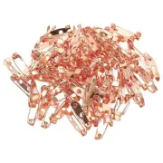 100Pcs Badge Pins, 20mm Safety Pins Bar Name Tag Pin Bulk, Rose Gold
