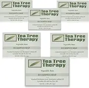 [Tea Tree Therapy] Vegetable Base Bar Soap, Eucalyptus, 6 Count