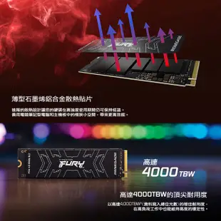 金士頓 Kingston FURY Renegade 4TB PCIe 4.0 NVMe M.2 SSD 固態硬碟