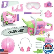 Kids Construction Tool Set for 3 4 5 6 7 Year Old Boys Girl,Pink Preschool Pr