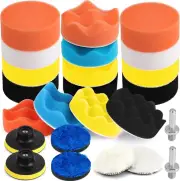 3 Inch Car Foam Drill Polishing Pad, Kits of 24 Pcs, Car Sponge Buffing Pads, Wo