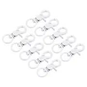 44mm Swivel Clasps Lanyard Snap Hook Claw Clasp for DIY White 16Pcs