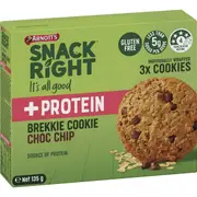 Arnott's Snack Right + Protein Brekkie Cookie Choc Chip 135g