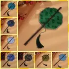 Rotatable Long Handle Fan Ancient Style Group Fan for Summer