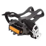 Sunlite Low Profile Plastic ATB w/ Toe Clip Pedals Mtb Pl/stl Wclp&strps9/16