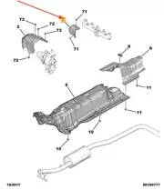 PEUGEOT 5008 Manifold Heat Protection 9809695080 New Genuine