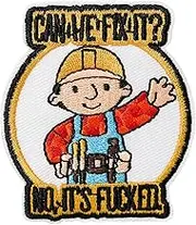 XMJY Funny Hook and Loop Patch - Can We Fix It? No, It's ed, Embroidered Morale Patch for Builder, Cartoon Meme Patches for Tactical Backpacks, Dog Harnesses, Vests, Bags, Hard Hats