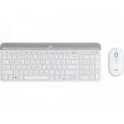 [920-009183] MK470 White Slim Wireless Keyboard Mouse Combo Nano Receiver Plug&Play