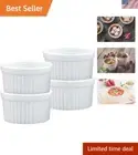 Versatile Fine Porcelain Souffle Ramekins Set – Perfect for Baking and Serving