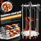Oven Grill Cage Stainless Steel Meat Skewer Cage Heat-Resistant BBQ GojnK