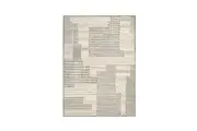Caspian Prism Grey Cream Wool Rug