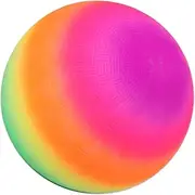 HANABASS 1Pc Rainbow Colored Inflatable Ball for Flapping Kickball for Outdoor Play Design for Catching Throwing Skills Development Playground Accessory