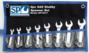 SP Tools SP10077 - 8 Piece Combination Stubby Spanner Set SAE