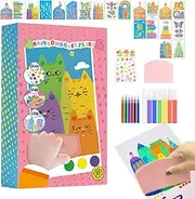Rainbow Squeegee Paper,Colorful Educational Kids Painting Set | Craft Kits, Toddler Drawing Set for Easter, Birthday, Christmas, Valentine, Halloween