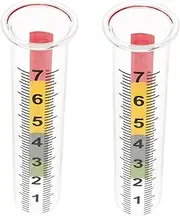 Yardenfun 2pcs Rain Gauge Test Tube Frost Portable Garden Rain Measure Precise Outdoor Large Numbers Scale for Garden Yard