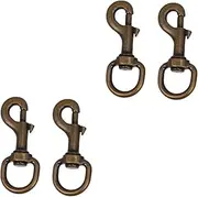 WOONEKY 2sets Pet Collar Hooks Swivel Joints Dog Cats Harness Accessories Zinc Alloy Pet Supplies 2pcs*2