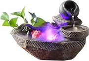 Tabletop Water Fountain Desktop Landscape Ornaments Micro Landscape Landscaping Flowing Water Fountain Home Decorations Suitable for Bedroom Office Office Relaxation Meditation Fountain