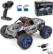 GoolRC WLtoys 144018 RC Truck, 1/14 Scale Remote Control Car, 4WD 35KM/H High Speed RC Car, 2.4GHz All Terrains Off Road Rock Crawler Truck with 2 Batteries for Adults