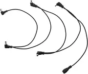 Yardwe 1Pc Guitar Effector Cable Black Instrument Connecting Line for Amplifiers Musical Equipment High Fidelity Sound Flat Plug Design Lightweight Portable