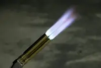 在飛比找Yahoo!奇摩拍賣優惠-金工  雙管噴火槍 送銀銲條 噴射渦流火焰 噴火槍 可360
