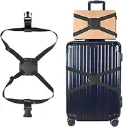 TRIWONDER Travel Belt for Luggage Straps Suitcase Add A Bag Bungee Cross Elastic Straps for Backpack Travel Accessories (Black)