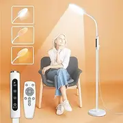 PRIMETEK Light Therapy Lamp, Dual Control with Remote & Touch Screen, 10000LUX, Adjustable Neck, Multi-Purpose, Portable, LED Light Technology, 5 Color Temperatures & 10 Brightness Levels, UV-Free
