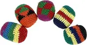 5pcs Wool Sandbag Indoor Sandbag Toss Game Kick Balls Multicolored Kickball Sandbag Throwing Indoor Sports Knitted Kick Balls Teamwork Game Props Plastic