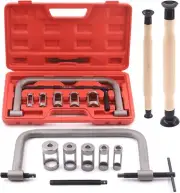 Tanstic 12Pcs Valve Spring Compressor And Lapper Set Auto Tool Kit Red