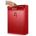 Locking Mailbox with Key for Outdoor Large Wall Mount Mail Box with Lock Secu...