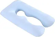 Kisangel 1Pc U Shape Sleeping Pillow Case for Pregnancy Support Comfortable Arm Body Cushion Cover Durable Washable and Odorless for Side Sleeping Women